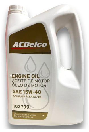 Aceite ACDELCO 15W40 (mineral) - Bidón x 4 litros