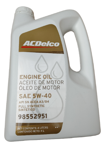 Aceite ACDELCO 5W40 (sintético) - Bidón x 4 litros