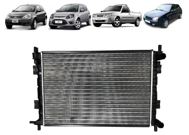 Radiador Ford Ka 2008 al 2015 1.0 1.6 / Fiesta 1999 al 2001 1.6 (con aire acondicionado)